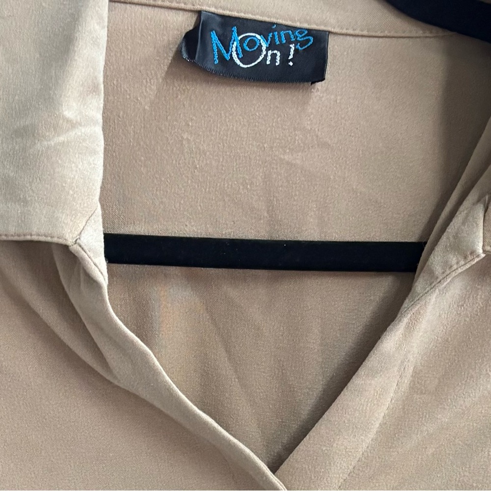 Chic Tan Button-Down Women's Jacket - image 3